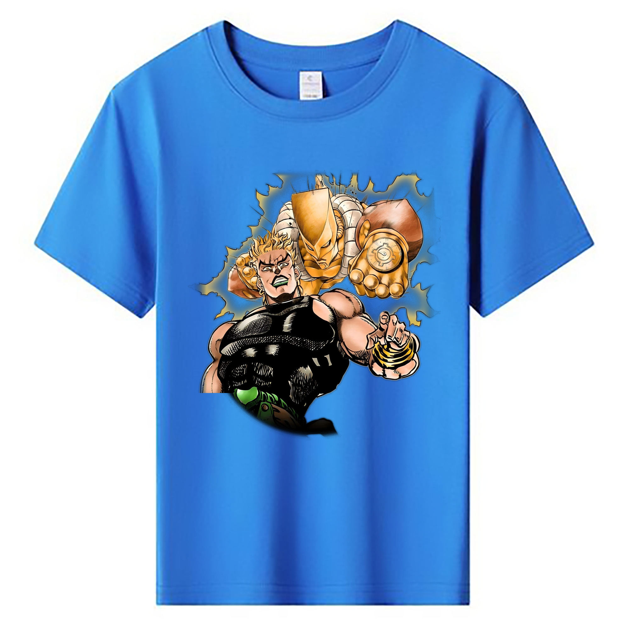 （画像用） ジョジョの奇妙な冒険 ディオ?ブランドー JoJo's Bizarre Adventure Dio Brando 綿100％キッズTシャツ（フロントプリント）